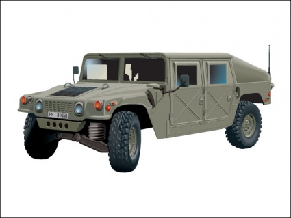 A realistic hummer vehicle, with colour and plates of spanish army.