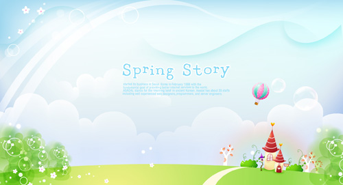 Free stock Landscape spring story vector