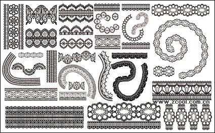Grace lace pattern vector material-2