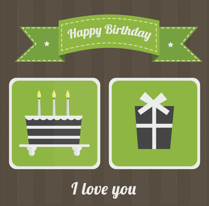Happy Birthday Vector Card