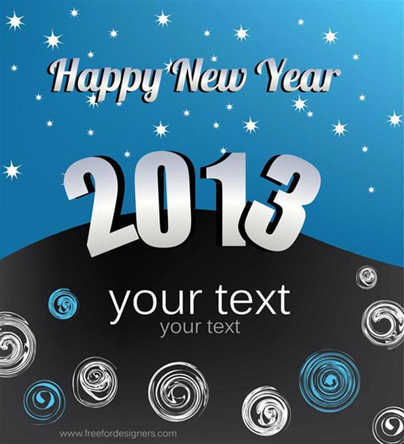 New Year 2013 greeting card