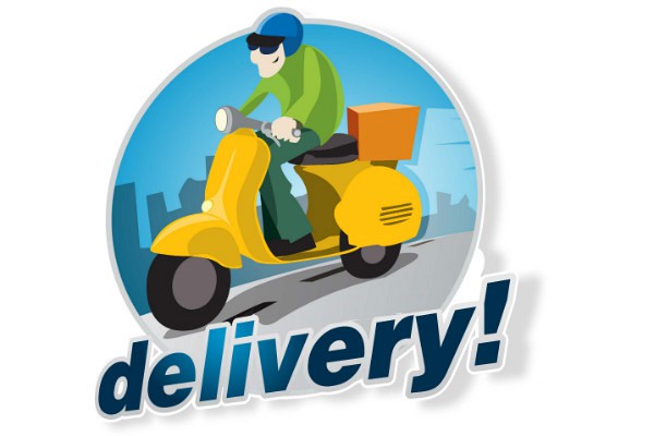 Scooter Delivery Vector Logo