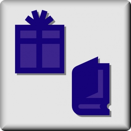 Set Icon Symbol Hotel Gift Book Shop