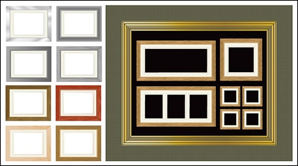 Variety of material frame vector