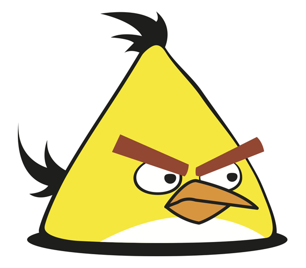 Yellow Angry Bird Vector