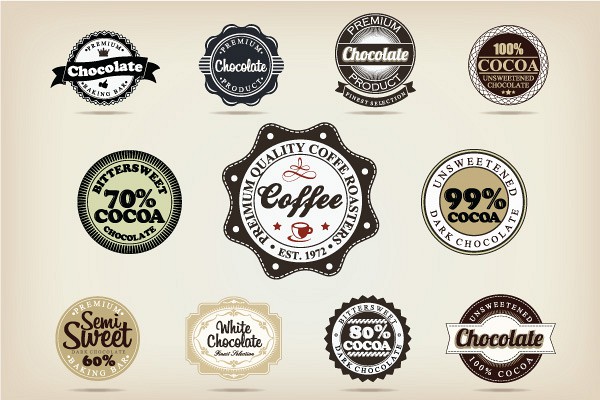 Chocolate Vector Labels