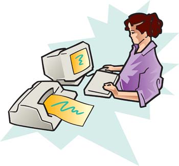 Girl and computer vector