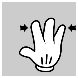 MultiTouch-Interface Mouse-theme 3-fingers-Pinch