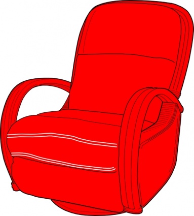 Red Desk Chair Seat Lounge Leather